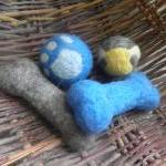 Wool Dog Toys, set of 2 dog..