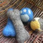 Wool Dog Toys, set of 2 dog..